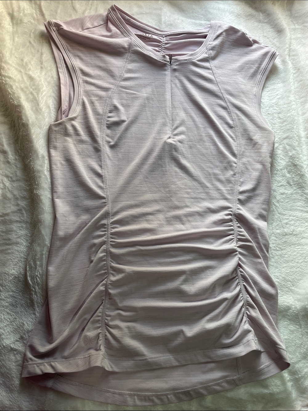 Athleta Pacifica Contoured Quarter-zip Tank in light lavender
